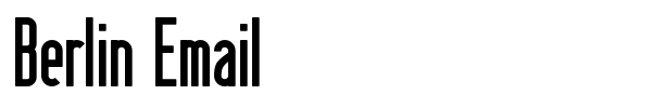 Berlin Email font preview